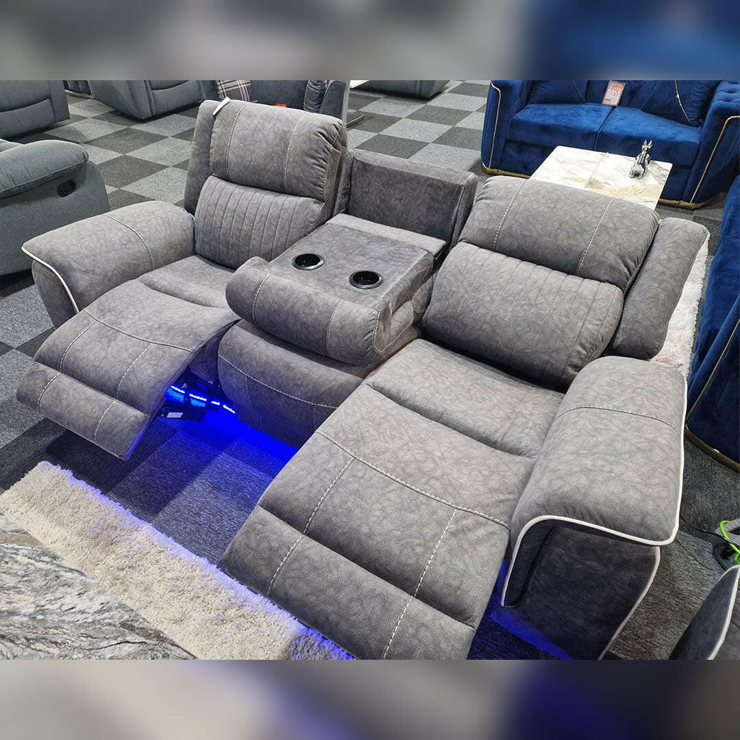 Harry Electric Recliner 3+2 Sofa Micro Fibre Fabric