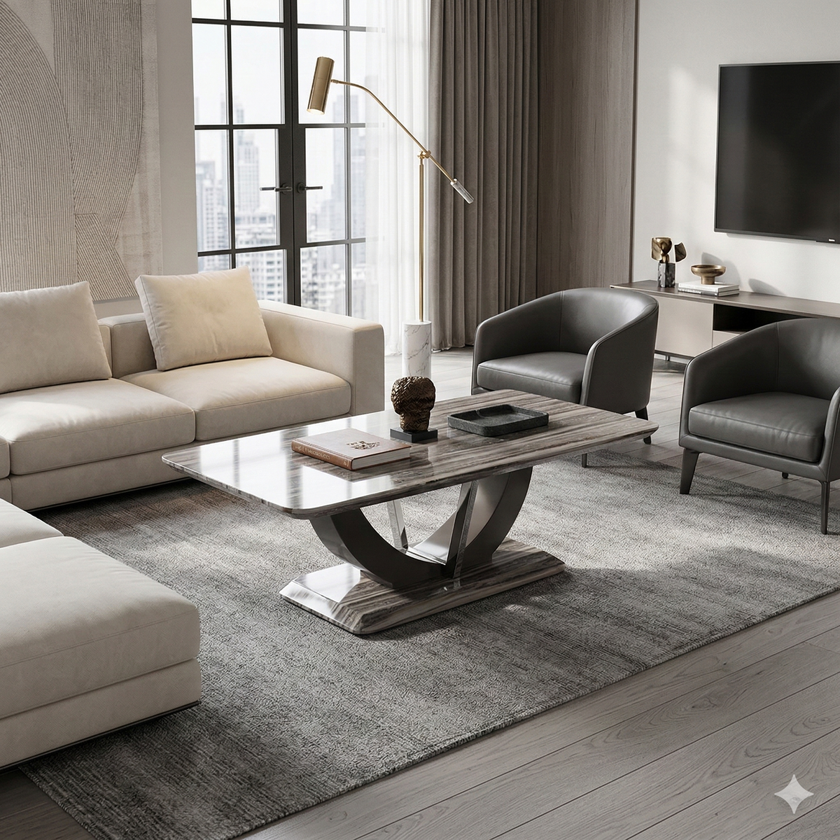 Atlantis Coffee Table (Marble Effect)