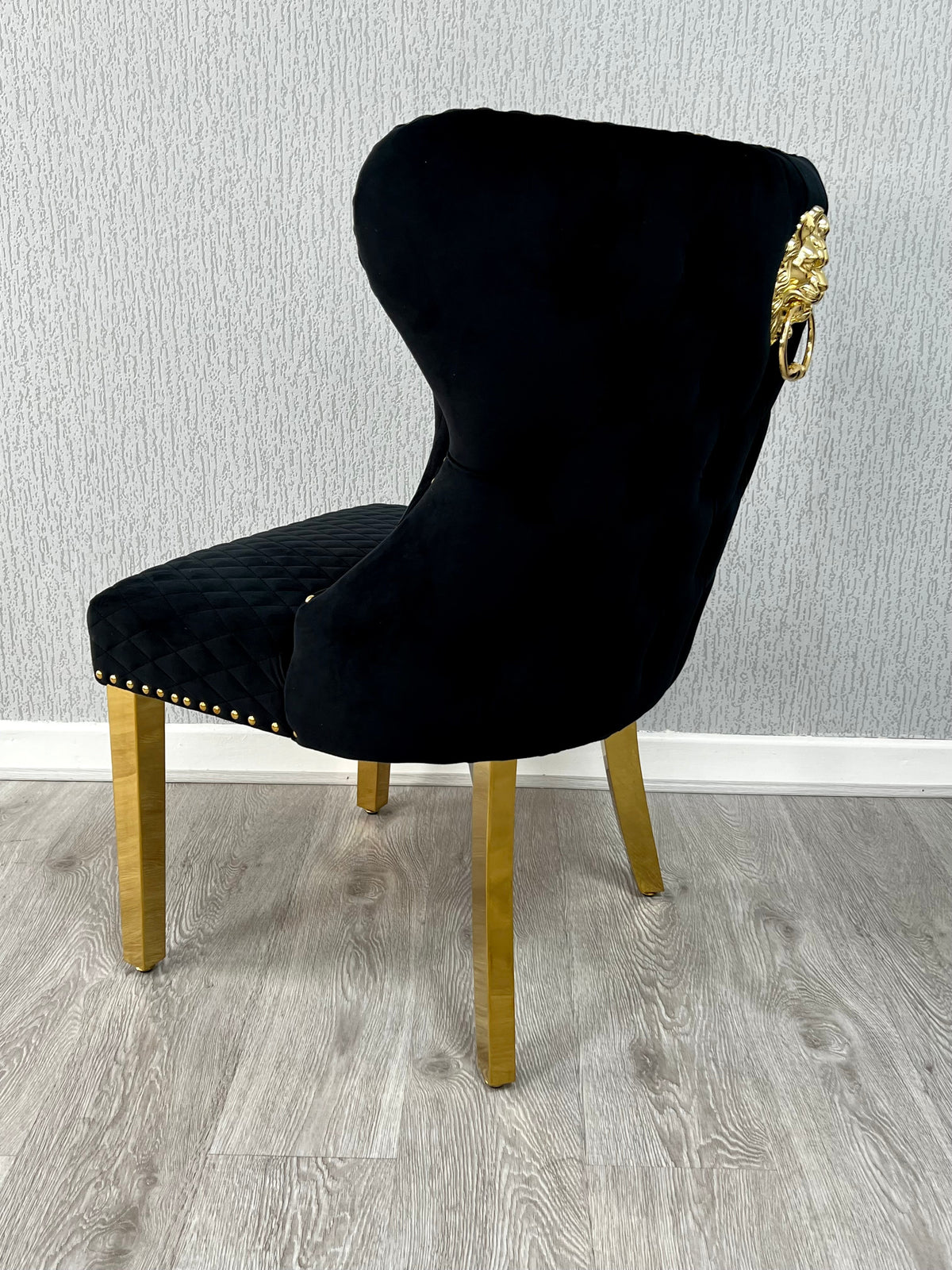 Elina 160cm Gold Marble Dining Table with Valentino Gold Chairs