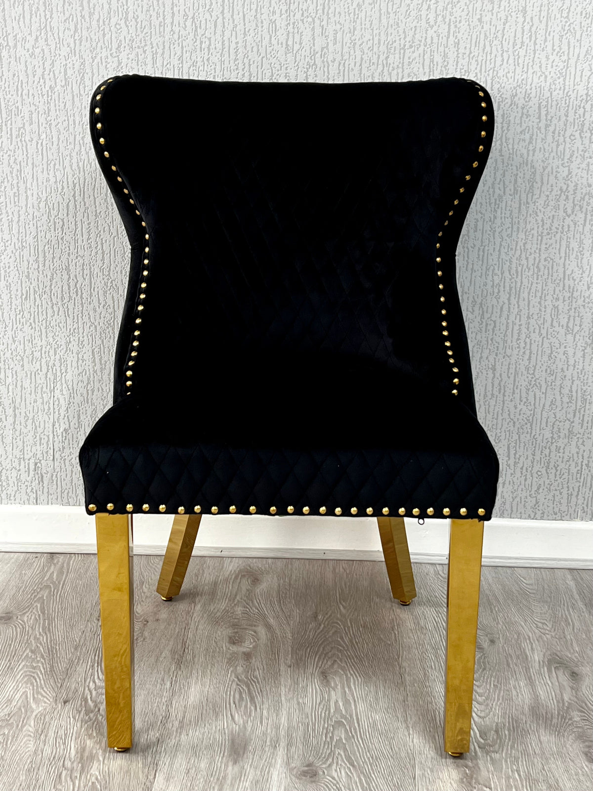 Elina 160cm Gold Marble Dining Table with Valentino Gold Chairs