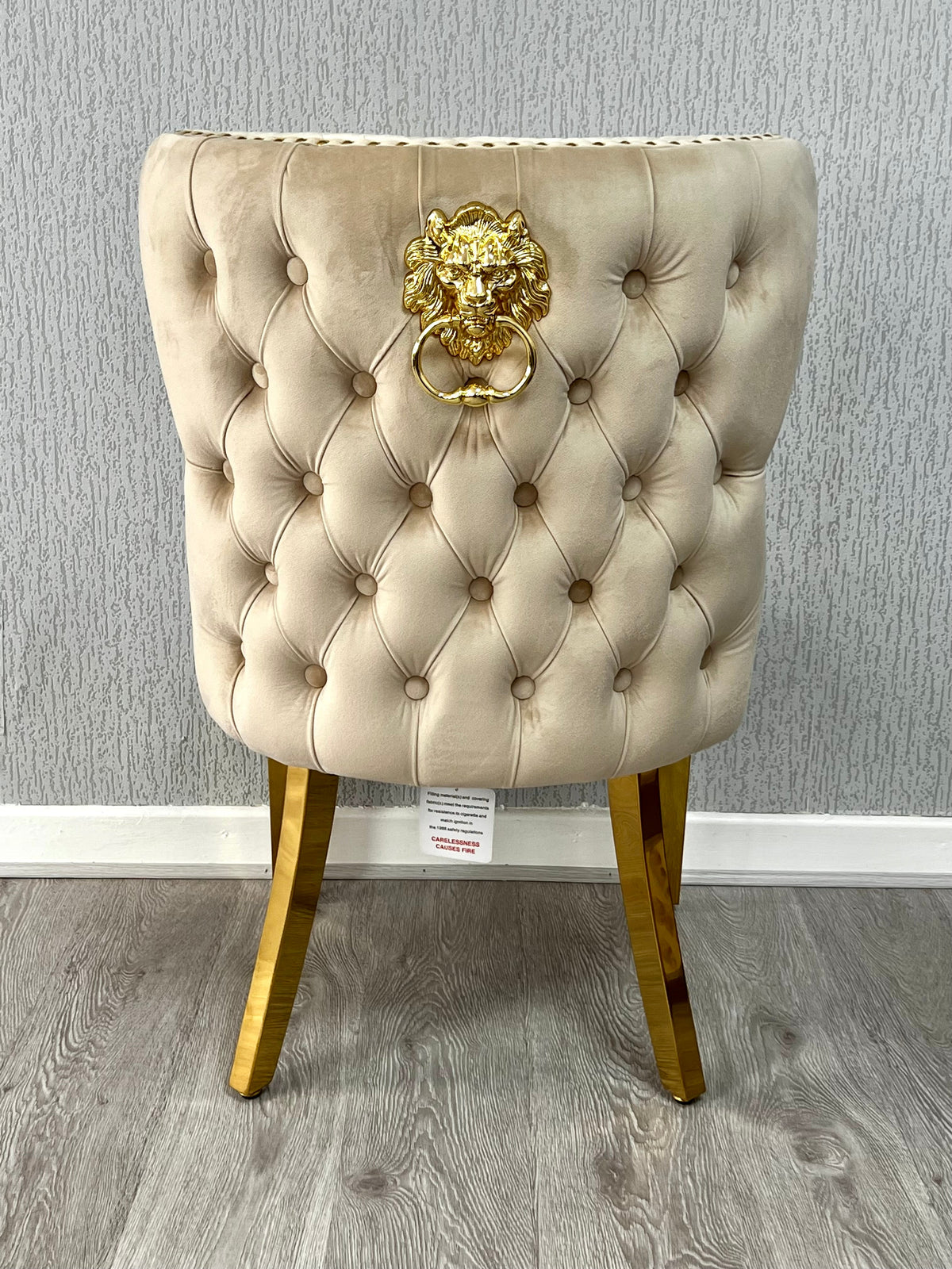 Elina 160cm Gold Marble Dining Table with Valentino Gold Chairs