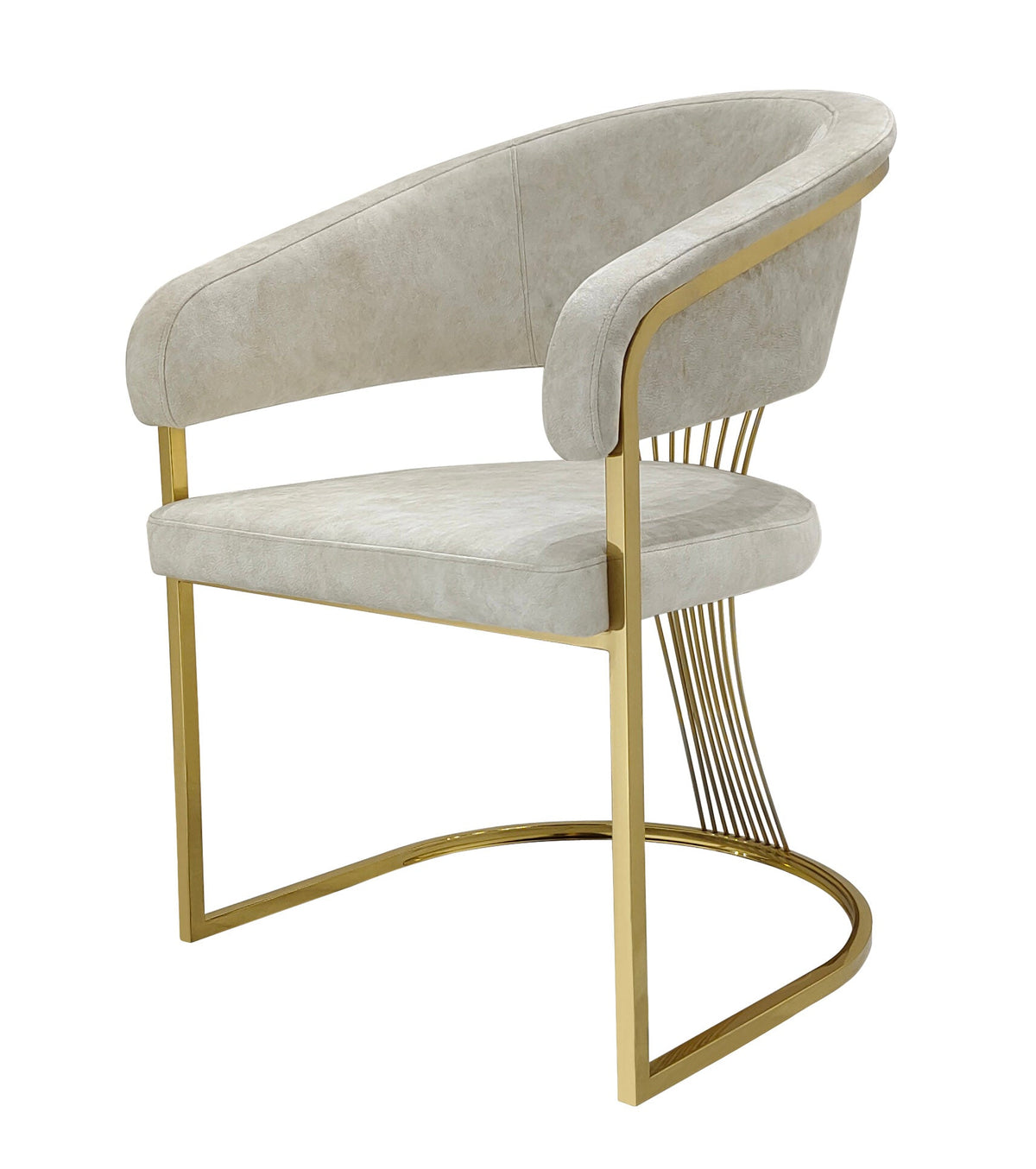 Elina 160cm Gold Marble Dining Table with Porado Chairs