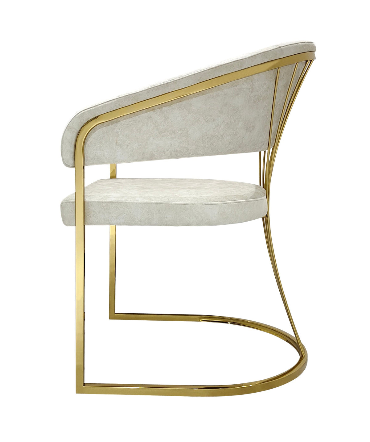 Elina 160cm Gold Marble Dining Table with Porado Chairs