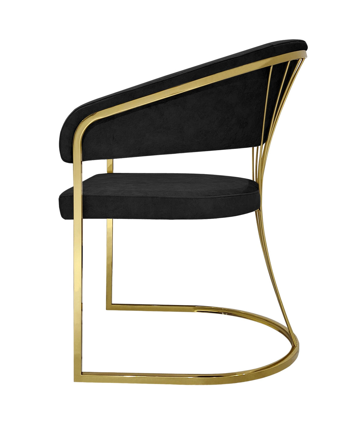Elina 160cm Gold Marble Dining Table with Porado Chairs