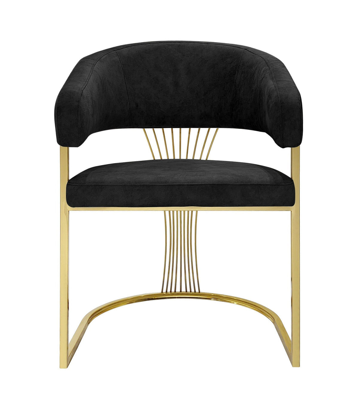 Elina 160cm Gold Marble Dining Table with Porado Chairs