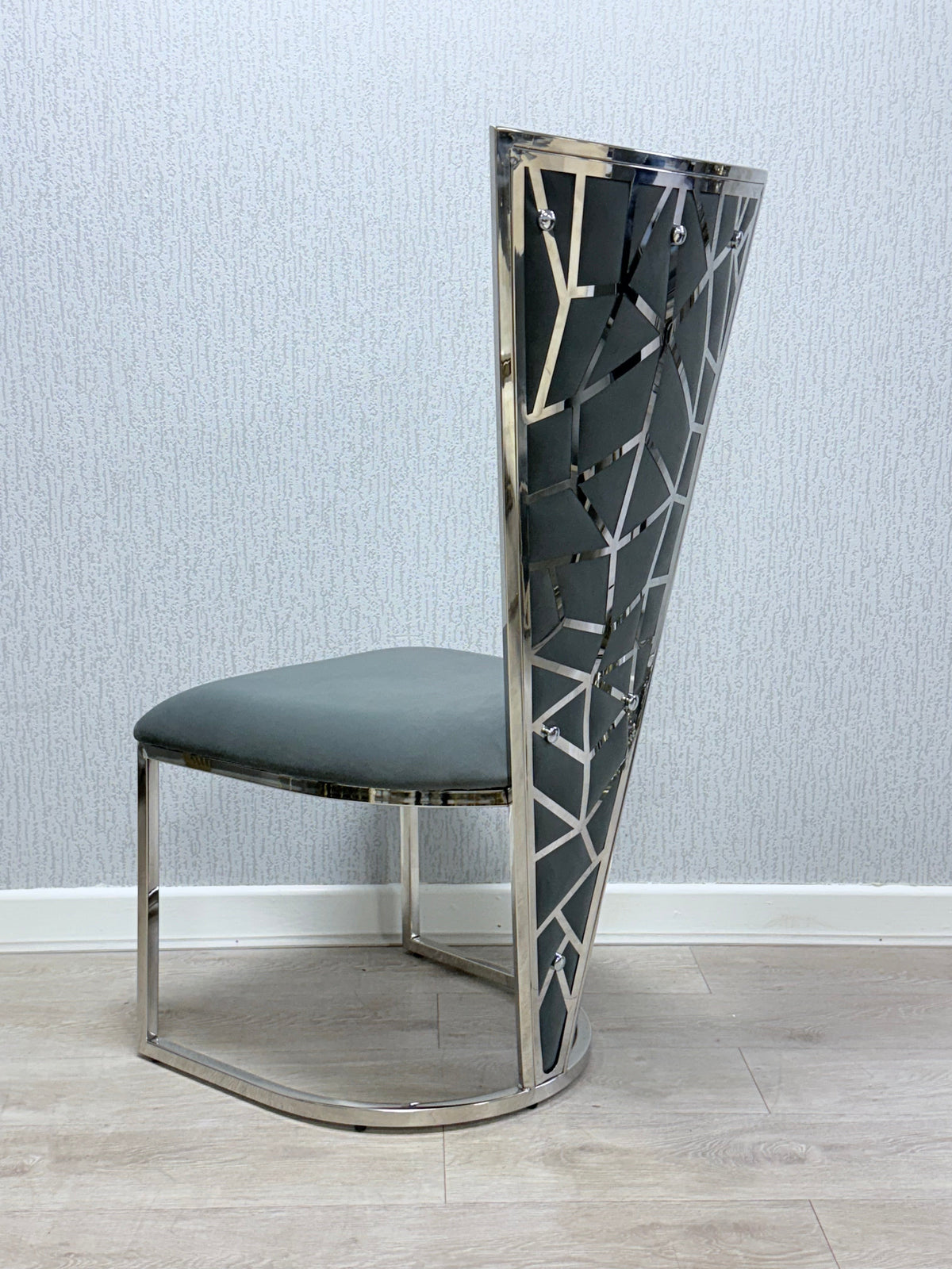 Sofia Grey Marble Dining Table with Vienna Grey Chairs