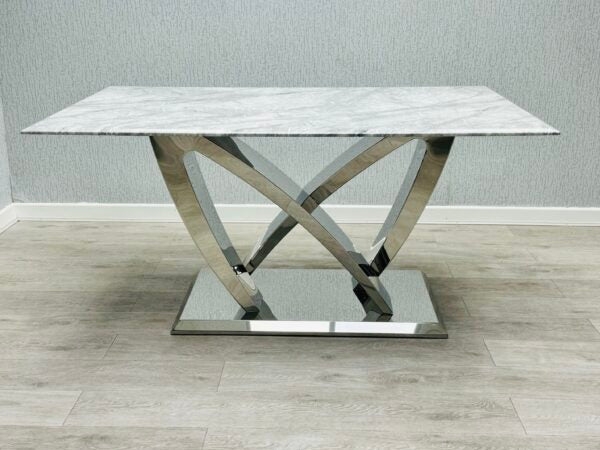 California Grey Marble 160cm Dining Table Only