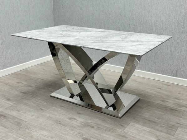 California Grey Marble 160cm Dining Table Only