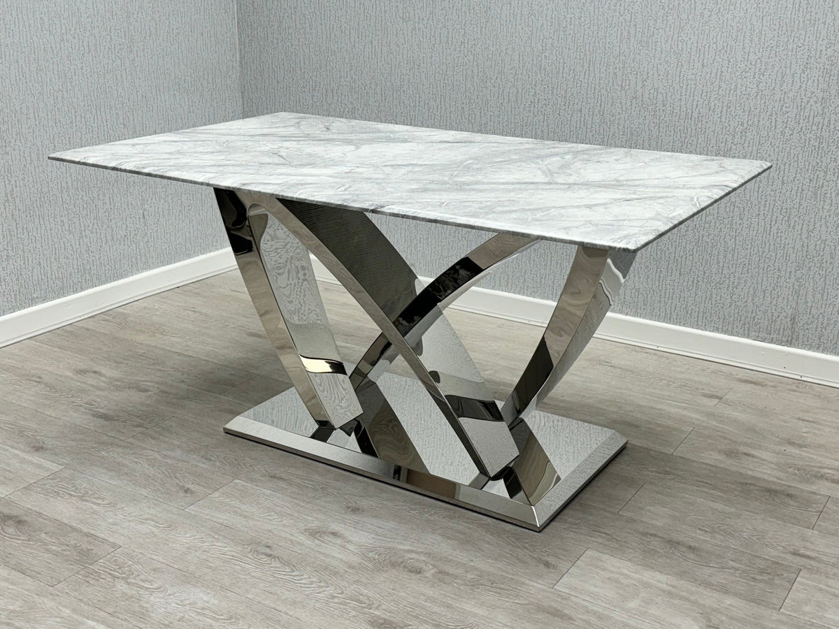 California Grey Marble 180cm Dining Table Only