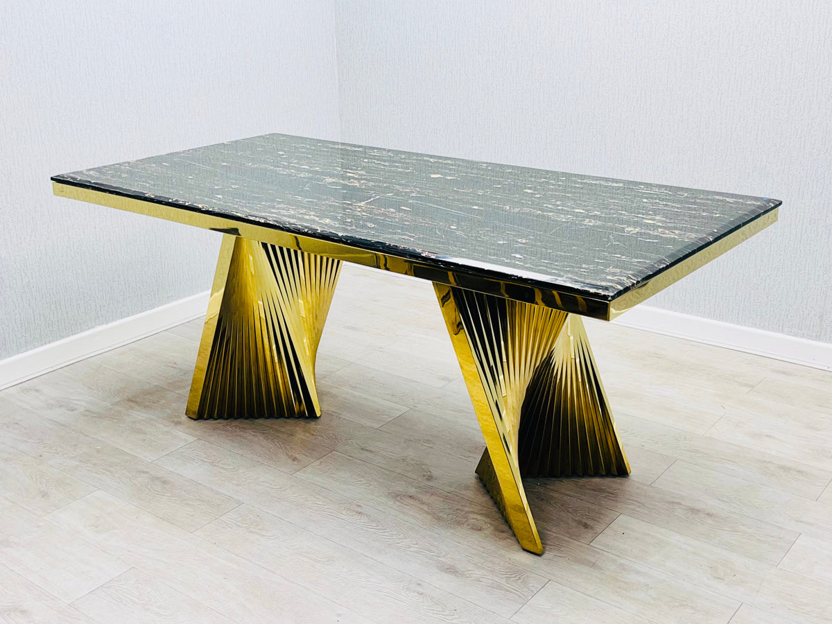 Ravello Gold Marble Dining Table Only