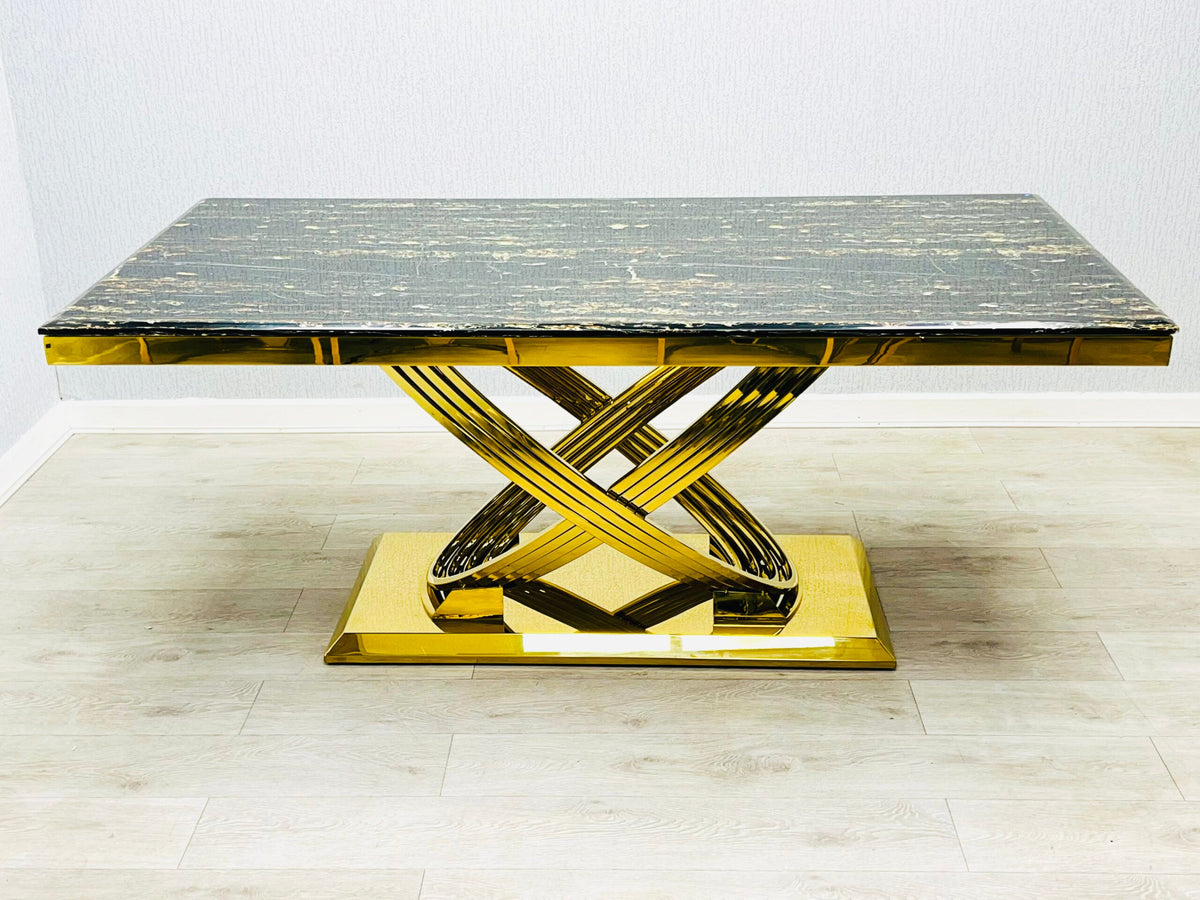Elina Gold Dining Table Only