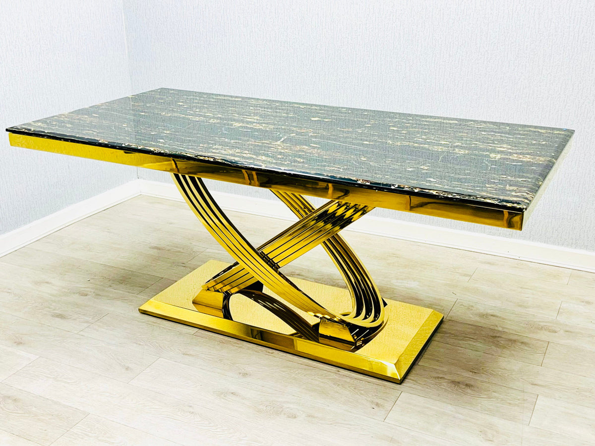 Elina Gold Dining Table Only