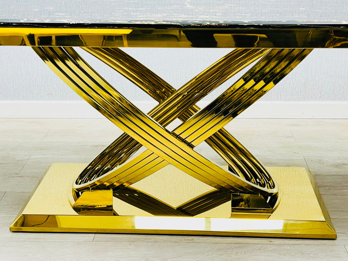 Elina Gold Dining Table Only