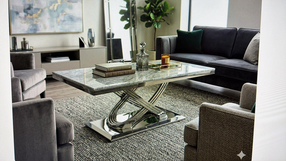 Elina Grey Marble Coffee Table