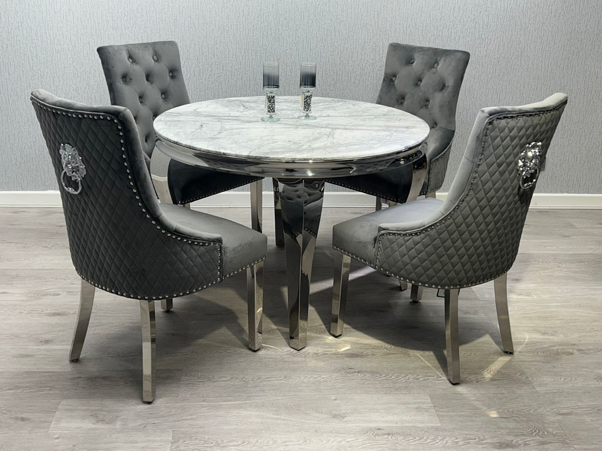 Sofia Grey Marble Dining Table Only