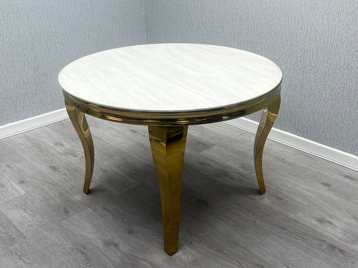 Sofia Gold Marble Dining Table Only