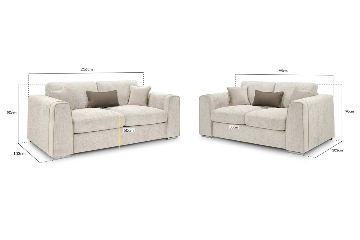 Naples Sofa Beige 3+2 Set