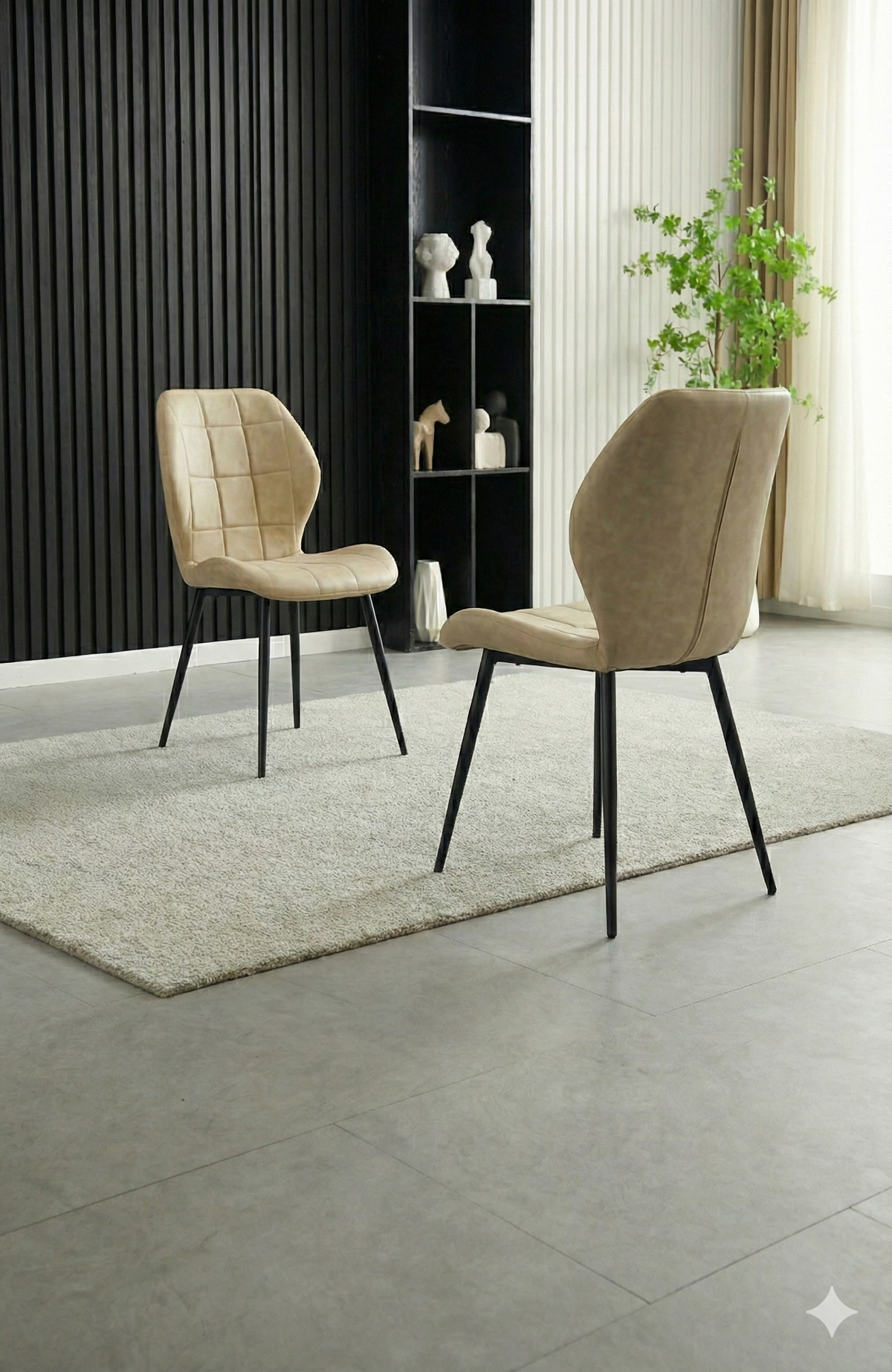 Arizona Extending Cream Gold Ceramic Table With Oliver Chairs