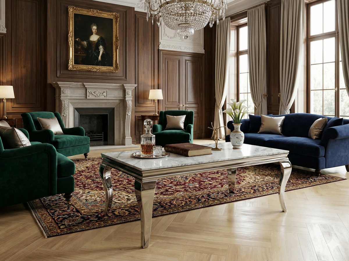 Sofia Grey Marble Coffee Table