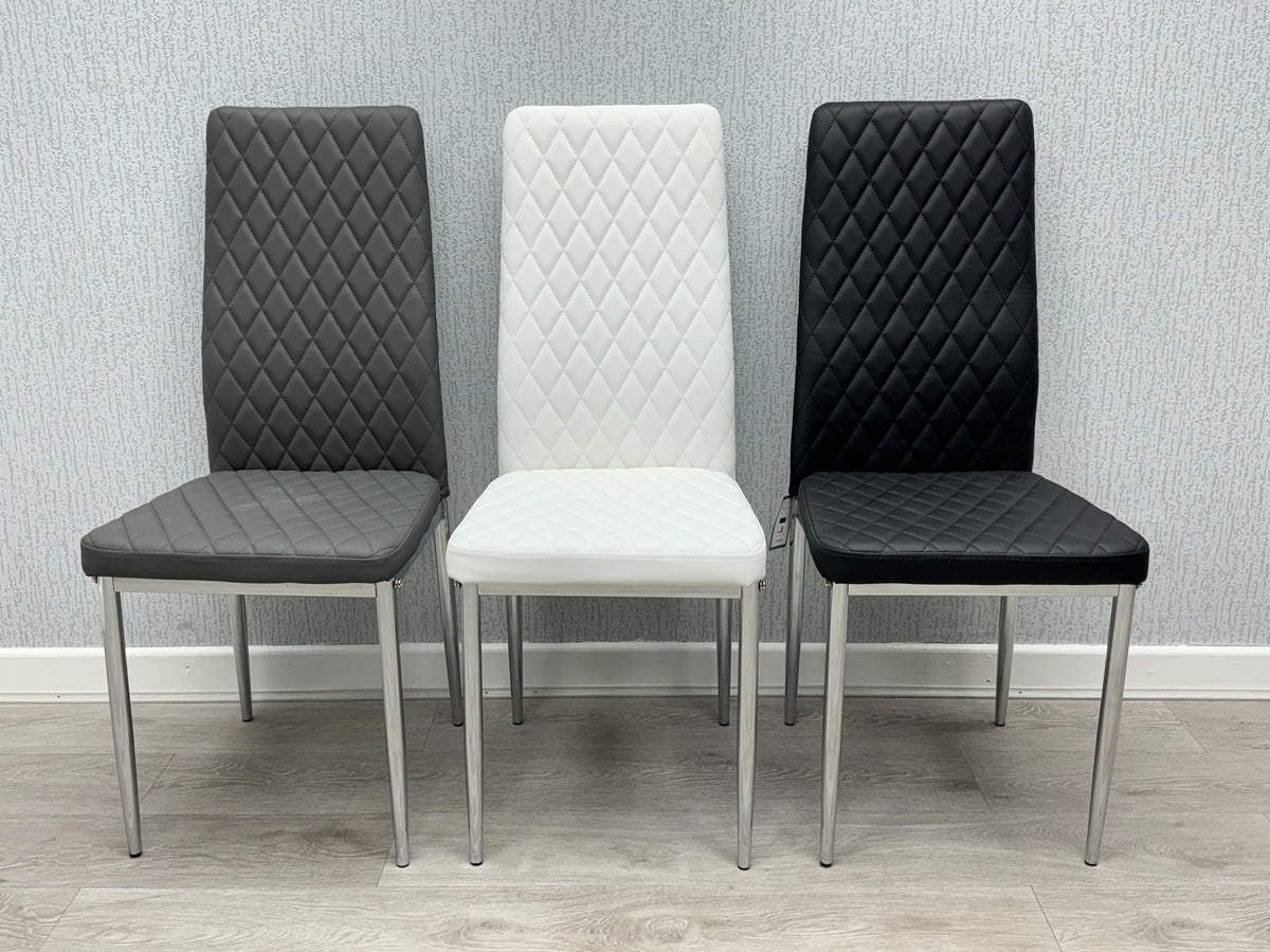 California Grey PU Dining Chair Qty 4