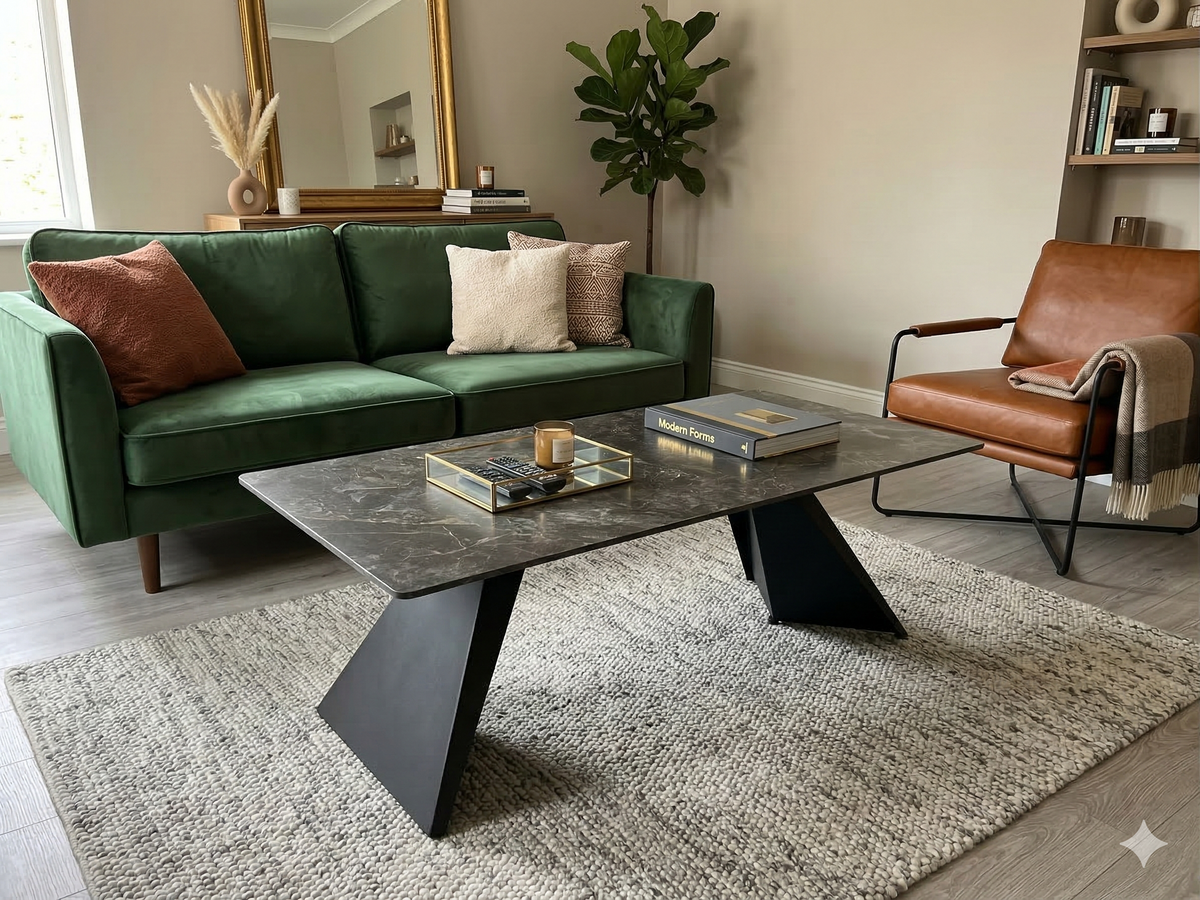 Chicago Black & Gold Ceramic Coffee Table