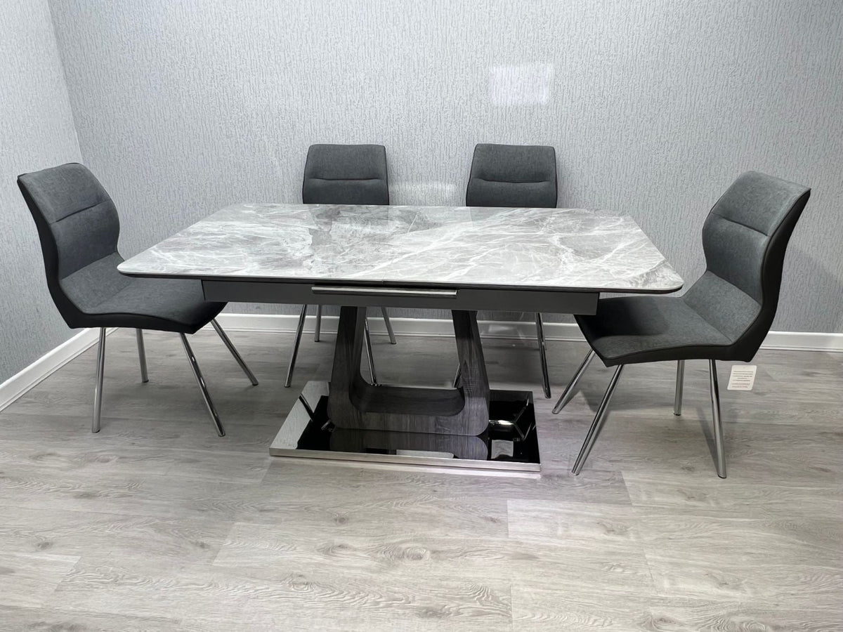 Zermatt Extendable Dining Table with 6 Zermatt Chairs