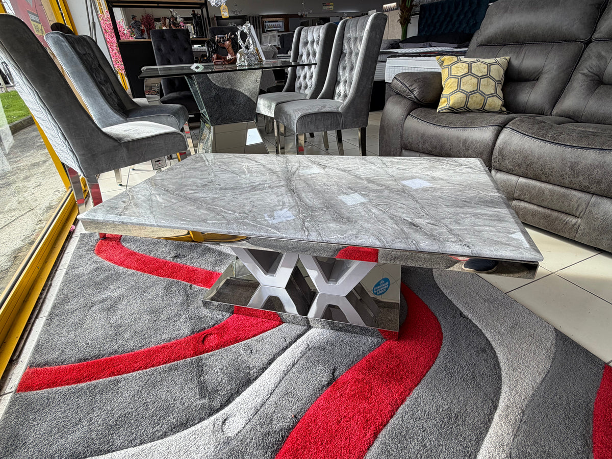 Majestic Grey Marble Coffee Table